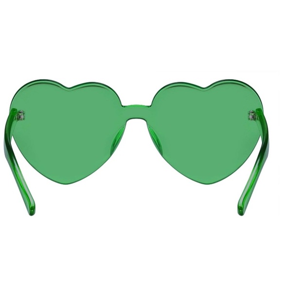 ✨THE AND! MONEY GREEN RIMLESS HEART SUN GLASSES ✨ main image 5